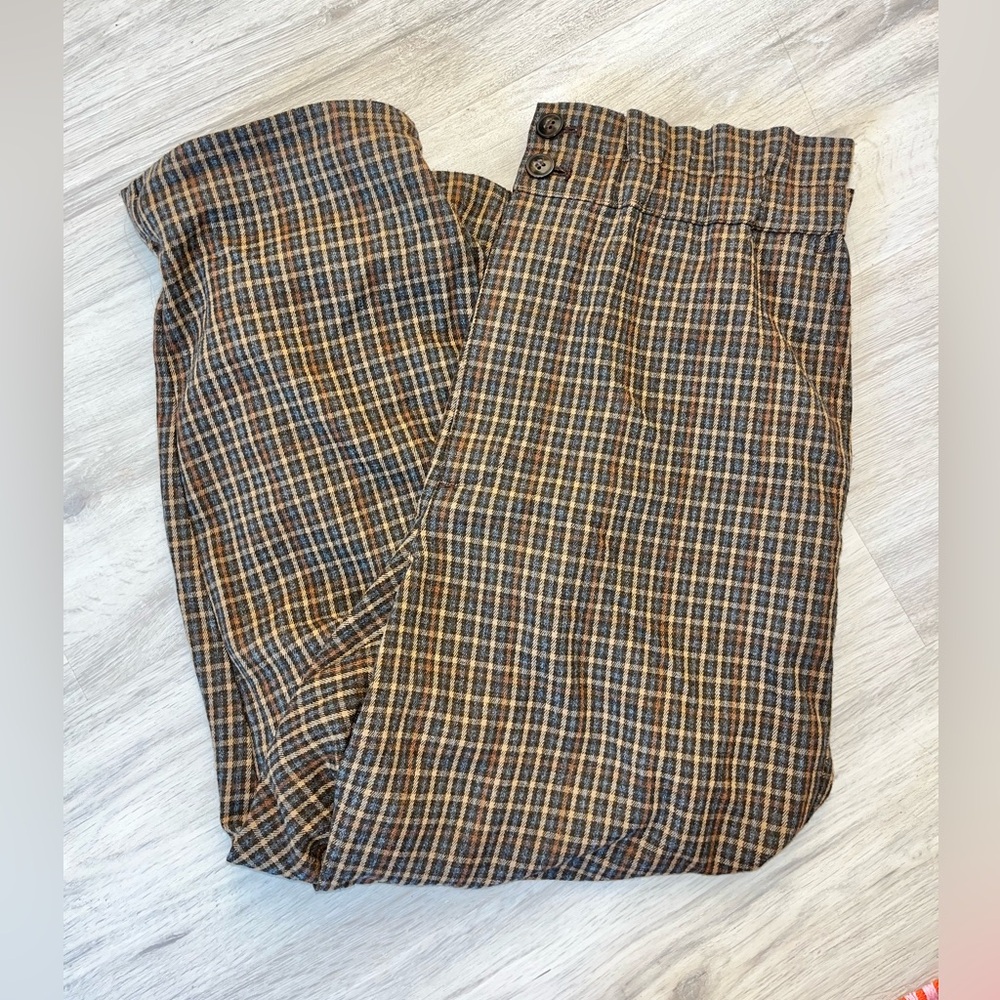 Madewell Plaid pants perfect for fall waist size 32” sustainable pants